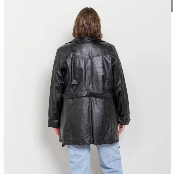 Vintage Wilson’s Leather Trench Coat - Picture 2 of 16